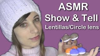 ASMR español  show and tell circle lens  lentillas Pinky Paradise  susurros [upl. by Aihsyn]