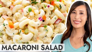 Easy Macaroni Salad Great for Making Ahead [upl. by Hayikat610]