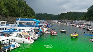 Lake Cumberland Poker Run 2023  Saturday Drone View [upl. by Nylhtac193]