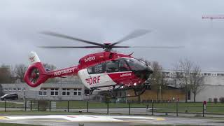 umgerüstete H145 D2 Landeanflug Christoph Berlin am Universitätsklinikum Greifswald [upl. by Wilden]