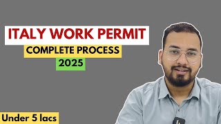 Italy Work Permit 2024  Step by Step Guide  in Hindi [upl. by Adlaremse608]