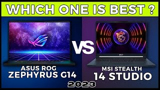 ASUS ROG Zephyrus G14 vs MSI Stealth 14 Studio  Which One Is Best powerful Laptops For Gaming [upl. by Walter]