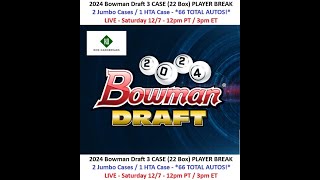 Fb Group Giveaway  2024 Bowman Draft Baseball 3 Case 2 Jumbo  1 HTA Player Break 1  12724 [upl. by Iaj]