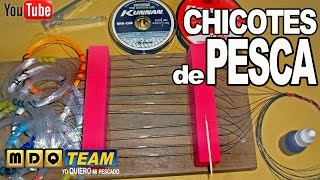 Como hacer chicotes pegados para pesca  Surfcasting [upl. by Odetta962]