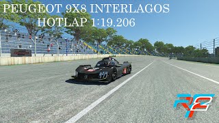 rFactor 2  Peugeot 9X8 Hypercar  Interlagos HOT LAP 119236 [upl. by Brandie]