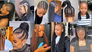 beautiful hairstyles selected for youAfrican ladies hairstyle latest braids2024 braidsviralvideo [upl. by Eeruhs]