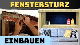 Fenstersturz nachträglich einbauen  Betonsturz  Überlager auf mauern  Durchreiche bauen Teil 2 [upl. by Mayrim]