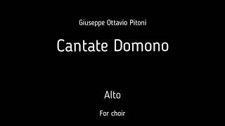 Choirchór G O Pitoni  Cantate Domino  Alto  score [upl. by Anawaj]