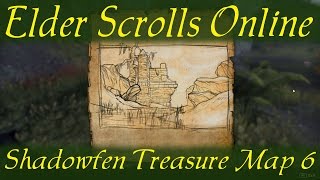 Shadowfen Treasure Map 6 Elder Scrolls Online ESO [upl. by Hamaso585]