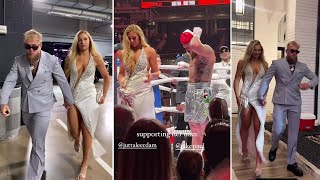 Jake Paul Arrives to Mike Tyson Fight With Girlfriend 6 Time World Champion Jutta Leerdam  VIDEO [upl. by Klenk]