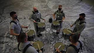 US Drum amp Bugle Corps Drumline practices for video exhibition [upl. by Imer272]