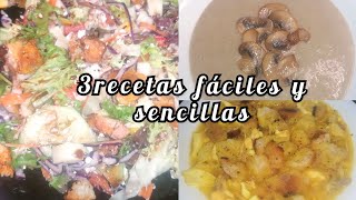 3 recetas fáciles rapidas y economicas🍱 [upl. by Aicela]