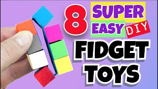 8 SUPER EASY DIY FIDGET TOYS  HOW TO MAKE HOMEMADE FIDGETS  POP IT FIDGET TOY  CARDBOARD STRAWS [upl. by Marysa364]