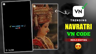 Navratri Status Video Editing in Vn App  Navratri Special Vn Code  Durga Puja Video Editing [upl. by Alyssa]