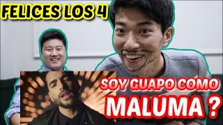 COREANOS REACCIONAN A MUSICA LATINA MALUMA  FELICES LOS 4 [upl. by Nyrok]