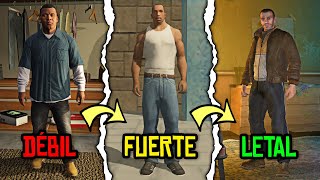 ¿Qué tan Fuertes son los Protagonistas de GTA [upl. by Haelahk361]