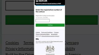 Check Your Car Van or Motorbikes MOT and Tax Status Free DVLA check with Govuk [upl. by Anawak]