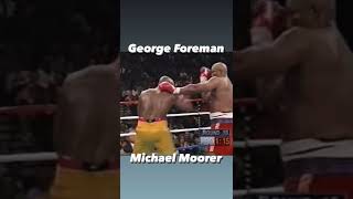 George Foreman vs Michael Moorer vicious right hand for the ko [upl. by Nimzzaj39]