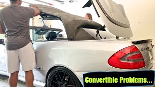 How To Manually Open Convertible Soft Top on your Mercedes CLK W209 [upl. by Asela]