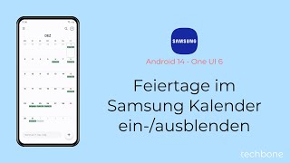 Feiertage im Samsung Kalender einblenden oder ausblenden  Samsung Android 14  One UI 6 [upl. by Accber109]