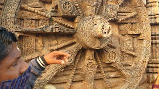 Konark Sun Temple is a 13thcentury CE Hindu Sun temple at Konark about 35 kilometres 22 mi north [upl. by Allayne]