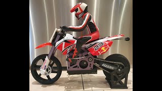 Himoto Burstout MX400 HUGE 14 scale RC Motorcross bike with ROAD TYRES [upl. by Annaehr6]