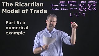 International Economics The Ricardian Model of Trade Part 5  A Numerical Example [upl. by Rheba]