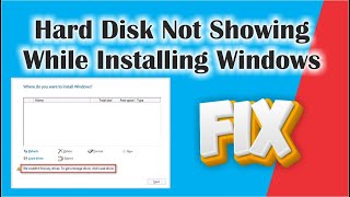 Hard Disk Partition Not Showing While Installing Windows 10th11th Gen 100 Solution [upl. by Klute]