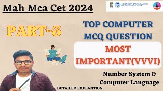 Mah Mca Cet 2024 II Computer Most Important MCQ question II PART3Conversion amp Computer Language [upl. by Eihpos240]