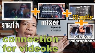 smart tv mixer wireless microphone amplifier connection [upl. by Ellimak]