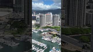 Ala Wai Harbor Honolulu Hawaii 🛸⛵️🏢 [upl. by Suckram449]