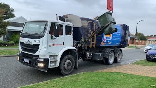 Town of Bassendean garbage with the Joondalup garbage truck SL057 last bins [upl. by Ylrebmik]