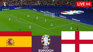 Spain vs England LIVE Final Euro Cup 2024 Germany Full Match  Simulation Video Games [upl. by Ynnol]