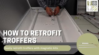 LED Troffer Retrofit Kit  How to Retrofit Fluorescent Troffer Lights [upl. by Vijnas]