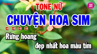 Chuyện Hoa Sim Karaoke Tone Nữ  Rumba Chuẩn Beat Chất Lượng Cao  Tiên Organ [upl. by Severn]