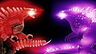 Mecha Godzilla vs Evolved Godzilla  StickNodes Animation [upl. by Ahsinat446]