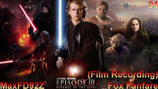 Star Wars Revenge of the Sith  The Complete Score  01  Fox Fanfare Film Recording [upl. by Blanche739]