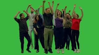 GREEN SCREEN CROWD OF PEOPLE CHEERING ANIMATED NO SOUND HD  FREE TO USE GRAPHICS ANIMATION [upl. by Eliason]