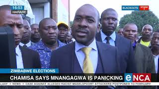 Zimbabwe Elections  Chamisa says Mnangagwa is panicking [upl. by Doelling]