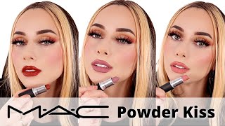 MAC Cosmetics Powder Kiss Matte Lipstick Review amp Swatches [upl. by Gayelord310]