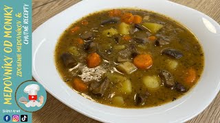 Hustá HUBOVÁ POLIEVKA  jednoduchý recept na chutnú hubovú polievku  Mushroom Soup [upl. by Nirred]