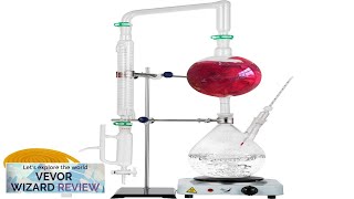 VEVOR 2L Essential Oil Distillation Apparatus Lab Glassware Distillation Kit Water Distiller Review [upl. by Hernandez198]