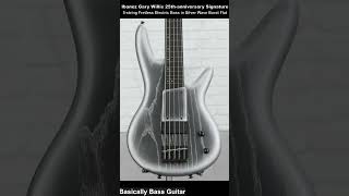 Ibanez Gary Willis Signature 5string Fretless Bass SilverWave Burst basicallybassguitar Ibanez [upl. by Tome]