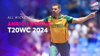 Every Anrich Nortje wicket at T20WC 2024 [upl. by Winton20]