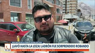 ¡Lavó hasta la loza Ladrón fue sorprendido robando [upl. by Eelyram]