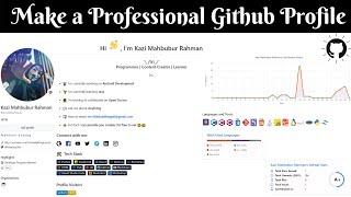 ADD Pro Level README File in Github Profile  Make a Professional Github Profile 🔥 [upl. by Grange]