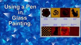 Using a pen in Glass Painting [upl. by Zeph161]