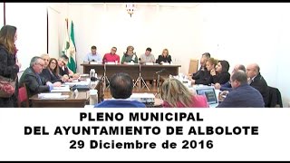 PLENO MUNICIPAL DEL AYUNTAMIENTO DE ALBOLOTE [upl. by Eesdnyl713]