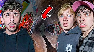 A Terrifying Night at the Haunted Tunnel ft Sam amp Colby [upl. by Gamaliel]