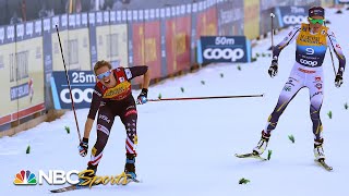 Jessie Diggins triumphs in 10km freestyle at Tour de Ski regains overall lead  NBC Sports [upl. by Aisek]